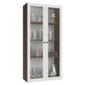 Cristaleira Suspensa 70 Cm 2 Portas de Vidro Rustic/branco Vik Madesa - 1