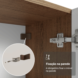 Cristaleira Suspensa 70 Cm 2 Portas de Vidro Vik Madesa - 12