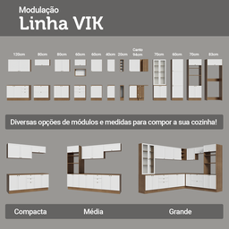 Cristaleira Suspensa 70 Cm 2 Portas de Vidro Vik Madesa - 4