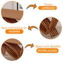Ver imagem 5 de Mesa para Sala de Jantar Vênus 240cm Madeira Tampo Barril Laminado Moderna Mobília