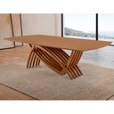 Ver imagem 2 de Mesa para Sala de Jantar Vênus 240cm Madeira Tampo Barril Laminado Moderna Mobília