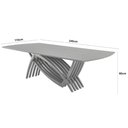 Ver imagem 3 de Mesa para Sala de Jantar Vênus 240cm Madeira Tampo Barril Laminado Moderna Mobília