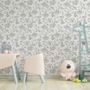 Ver imagem 1 de Papel de Parede Adesivo Infantil Desenho Animais Linha 2,80m