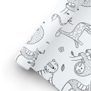 Ver imagem 2 de Papel de Parede Adesivo Infantil Desenho Animais Linha 2,80m