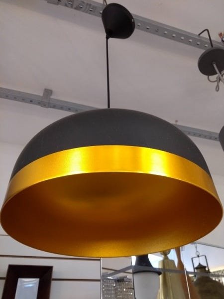 Pendente Preto E Dourado 33cm Diâmetro De Metal Ref5192 Mart - 2