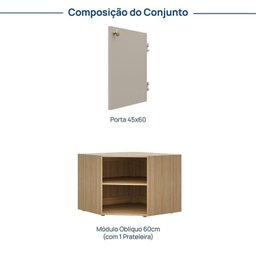 Armário de Canto 60cm Módulo Frame CabeCasa MadeiraMadeira - 3