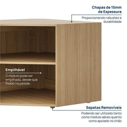 Armário de Canto 60cm Módulo Frame CabeCasa MadeiraMadeira - 6