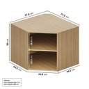 Ver imagem 4 de Armário de Canto 60cm Módulo Frame CabeCasa MadeiraOriginals Bege/Acácia/Arenas
