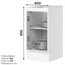 Ver imagem 3 de Balcão 400mm 01 Porta Americana Branco Hp - Henn