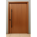 Ver imagem 1 de Kit Porta Pivotante Modelo Ripado Madeira Maciça 245x1,20 Batente 14 Cm Fechadura Rolete e Puxador