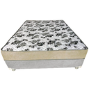 Ver imagem 2 de Cama Box Casal Suede Cinza + Colchão Casal Suede Bege Espuma 138x188x55