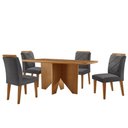 Ver imagem 2 de Mesa Evora 120 Mdf com 4 Cadeiras Melissa Veludo Grafite Naturalle