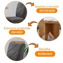 Ver imagem 6 de Mesa Evora 120 Mdf com 4 Cadeiras Melissa Veludo Grafite Naturalle