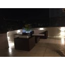 Ver imagem 5 de Conjunto de sofá 2L 160cm + 2 Poltronas 1m/cada + mesa de centro 60x60 - Fibra sintética e alumínio