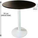 Ver imagem 2 de Mesa Zeta Ferro Branco 75 Cm (alt) Disco Redondo Tampo Mdp Redondo 80 Cm (larg) X 2,50 Cm (alt)