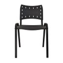 Ver imagem 4 de Jogo Mesa Redonda para Restaurante Comércio com 4 Cadeiras Iso Preta Base Preta Ecomhome