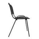 Ver imagem 6 de Jogo Mesa Redonda para Restaurante Comércio com 4 Cadeiras Iso Preta Base Preta Ecomhome