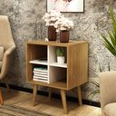 Ver imagem 1 de Mesa de Apoio Ammo com 4 Nichos - Natural/Off White