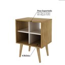 Ver imagem 3 de Mesa de Apoio Ammo com 4 Nichos - Natural/Off White