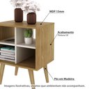 Ver imagem 2 de Mesa de Apoio Ammo com 4 Nichos - Natural/Off White