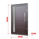 Ver imagem 4 de Porta Pivotante Alumínio Lamb.Visione c/Pux.D.Elite Marrom Corten 216x120 Brimak