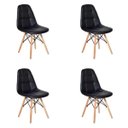 Ver imagem 1 de Kit 4 Cadeiras Eames Dsw Botonê - Preta