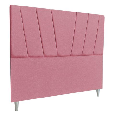 Cabeceira King 1,95m Italia Veludo Rosa