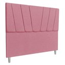 Ver imagem 1 de Cabeceira King 1,95m Italia Veludo Rosa