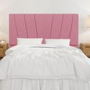 Ver imagem 2 de Cabeceira King 1,95m Italia Veludo Rosa
