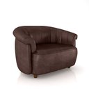 Ver imagem 5 de Sofá Namoradeira Decorativa Latvia 150cm Pés de Madeira Pu Marrom Manchado G45 - Gran Belo