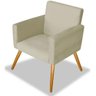 Poltrona + Cabeceira Queen 160Cm Platinum Decor Nude - 1