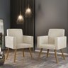 Poltrona + Cabeceira Queen 160Cm Platinum Decor Nude - 5