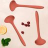 3 Kit de Conchas Silicone Cozinha Sopa Caldo Feijão ou Terracota Talher Utensílios - 2
