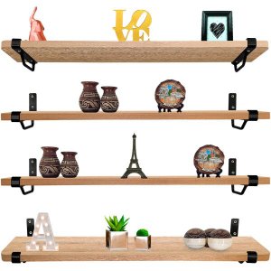 Kit Jogo 4 Prateleiras De Livros MDP Preto/jade 60cm X 15c