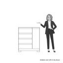 Ver mais imagens de Cômoda Sapateira Infantil 01 Porta e 04 Gavetas Olímpia Bege/Cinamomo/Off White