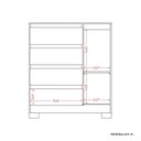 Ver imagem 7 de Cômoda Sapateira Infantil 01 Porta e 04 Gavetas Olímpia