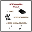 Ver imagem 6 de Box Baú Solteirão Blindado na Chapa de Madeira - Suede Rosa (96x203x42)