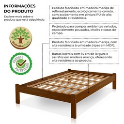 Cama Turca Casal Madeira Castanho - 2