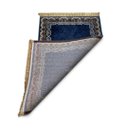 Ver imagem 3 de Tapete Persa Royal Azul 100x150cm Fio Acetinado - Decoração para Quarto e Sala