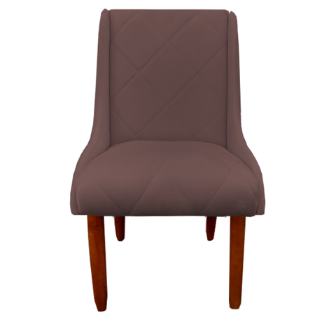 Cadeira Para Sala de Jantar Lizz Pés Palito Veludo Rosê D'Classe Decor