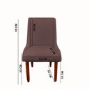 Ver imagem 5 de Cadeira Para Sala de Jantar Lizz Pés Palito Veludo Rosê D'Classe Decor