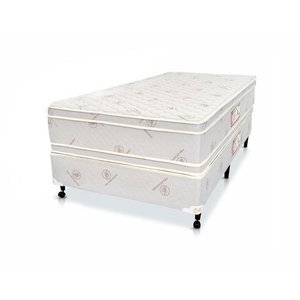 Cama Box + Colchão Castor Solteiro Hotel Collection Fire Retardant Double Face Pocket 88x188x60cm