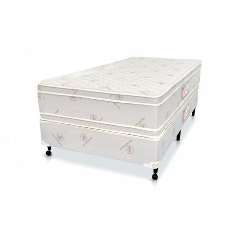Cama Box + Colchão Castor Solteiro Hotel Collection Fire Retardant Double Face Pocket 88x188x60cm
