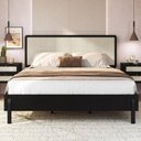 Ver imagem 2 de Cama Queen com Cabeceira Telada e Pé Madeira Maciça 172cm Oslo Preto/Nero