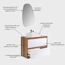 Ver imagem 7 de Gabinete para Banheiro Dubai 1 Porta 1 Gaveta MDF 80cm Amadeirado On Móveis