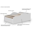 Ver imagem 4 de Mini Cama Infantil Caminha para Quarto de Criança Adesivada com Proteção Lateral Mdf