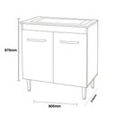 Ver imagem 4 de Balcão para Cooktop 4 e 5 Bocas 2 Portas Montana Hr Móveis