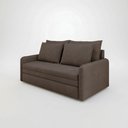 Ver imagem 2 de Sofá Cama 2 Lugares Retrátil Luven D28 4 Almofadas Soltas:Suede Marrom Escuro