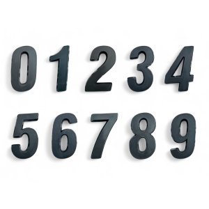 Número Residencial Preto 3d Porta Parede Casa Prédio Empresa 7