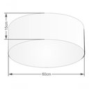 Ver imagem 4 de Plafon Cilíndrico Vivare Md-3006 Cúpula em Tecido 60x15cm - Bivolt Rustico-bege 127/220v